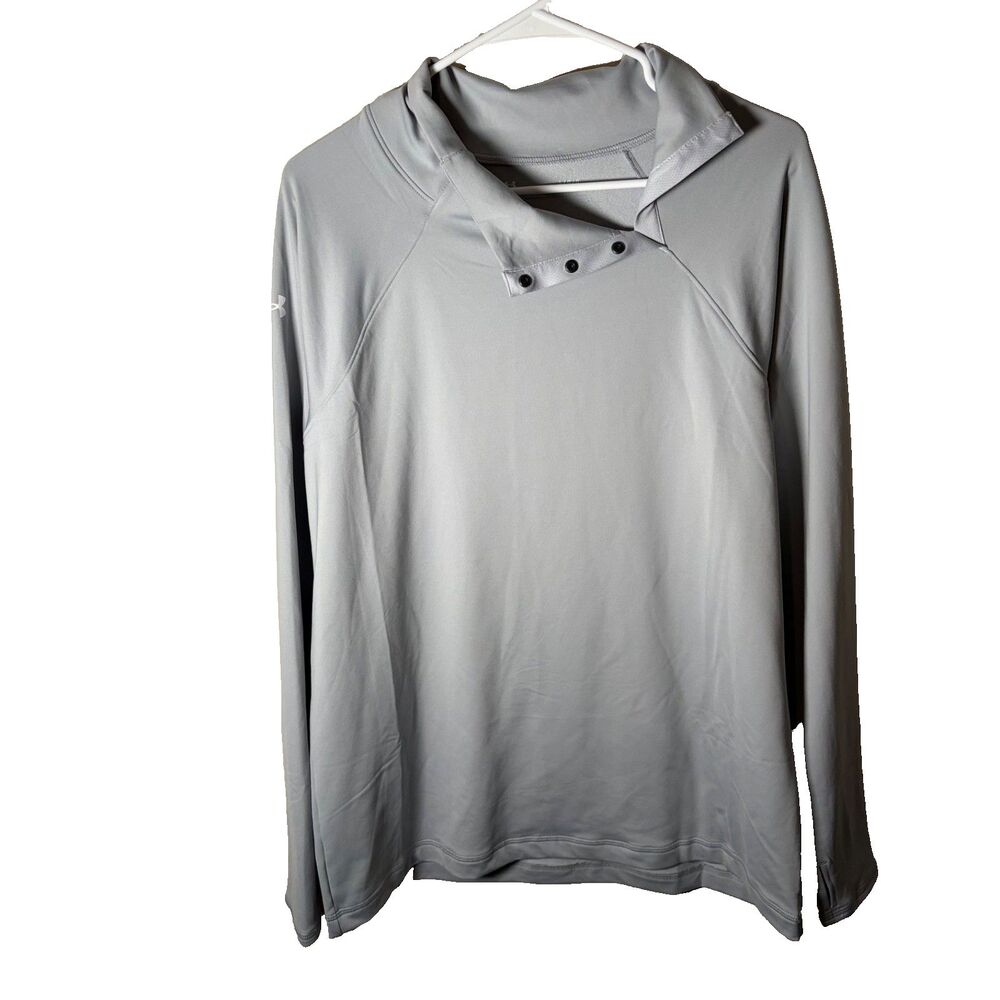 Under Armour Sweatshirt Women's Large Gray Funnel Neck Loose Active Pullover